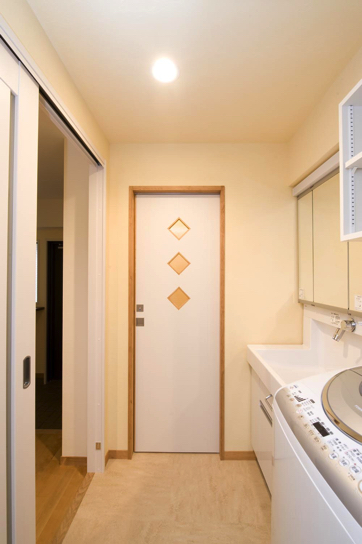 リフォーム・リノベーションの事例｜洗面室　造作建具　ドア