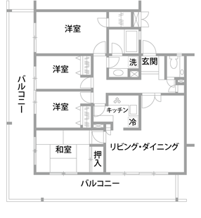 神奈川県横浜市｜マンションリフォーム・リノベーション事例｜改修前・間取り図