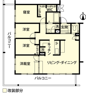 神奈川県横浜市|マンションリフォーム・リノベーション事例|改修後・間取り図