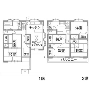 東京都昭島市|戸建リフォーム・リノベーション事例|改修前・間取り図