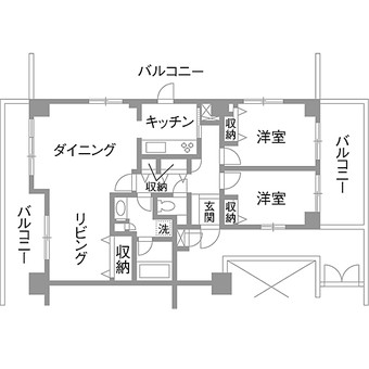 東京都西東京市マンションリフォーム・リノベーション事例|改修前・間取り図