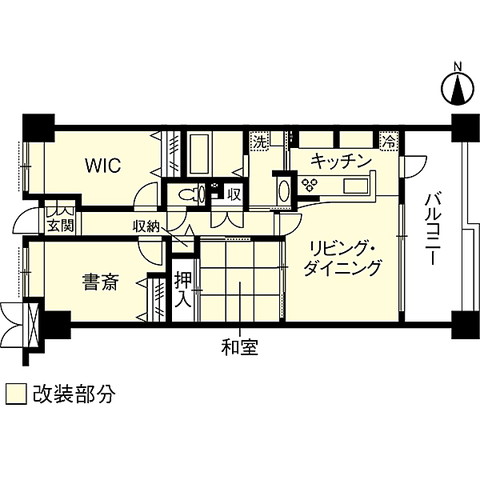 東京都狛江市マンションリフォーム・リノベーション事例｜改修後間取り図