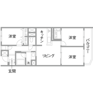 東京都杉並区マンションリフォーム・リノベーション事例｜改修前間取り図