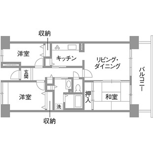 東京都三鷹市マンションリフォーム・リノベーション事例|before(改修前)間取り図