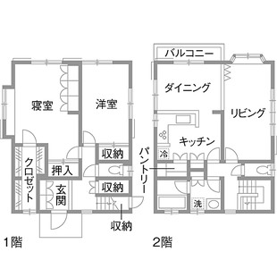 東京都杉並区戸建リフォーム・リノベーション事例|改修前間取り図