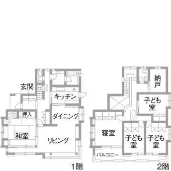 戸建リフォーム・実家リノベーション事例｜改修前間取り図