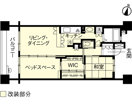 マンションリフォーム・リノベーション事例｜改修後　間取り図