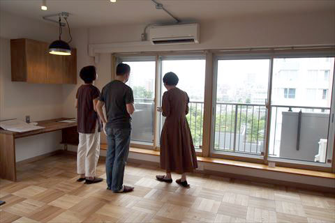 完成現場見学会の様子|マンション