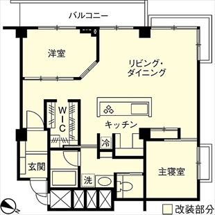 マンションリフォーム・リノベーション事例|改修後 間取り図