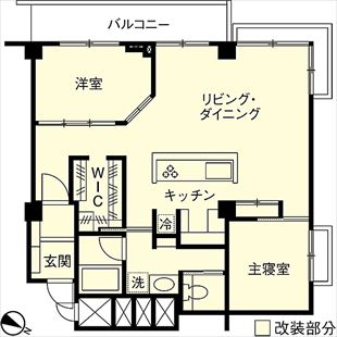 マンションリフォーム・リノベーション事例｜改修後　間取り図