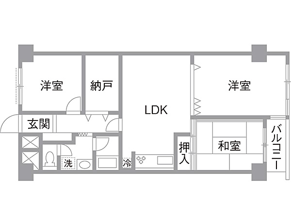 リノベーション施工事例　既存間取り図