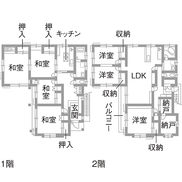 リノベーション施工事例　既存間取り図