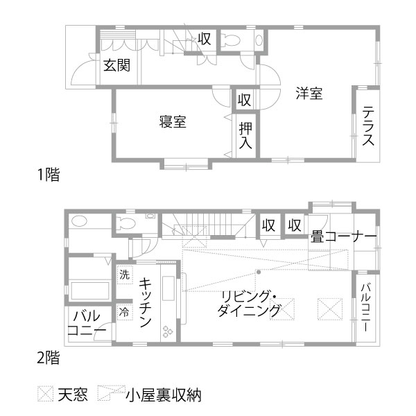 リノベーション施工事例　既存間取り図