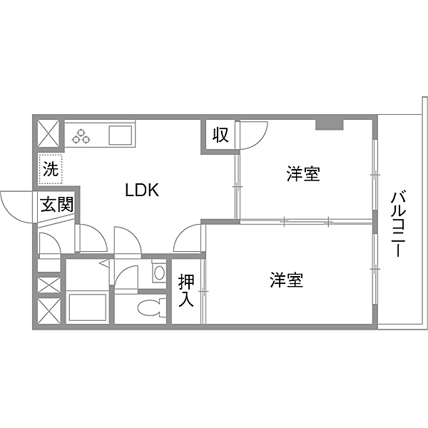 リノベーション施工事例 既存間取り図