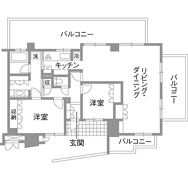 リノベーション施工事例　既存間取り図