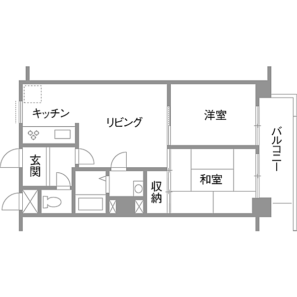 リノベーション施工事例　既存間取り図