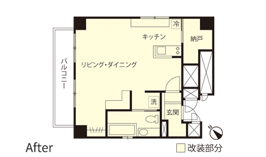 マンションリノベーション　改修後間取り図