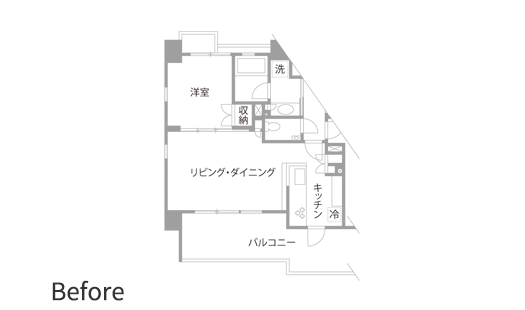 マンションリノベーション　既存間取り図