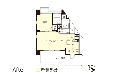 マンションリノベーション　改修後間取り図