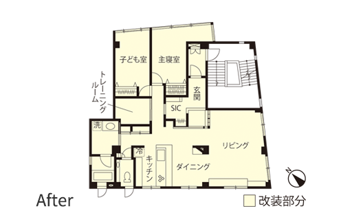 マンションリノベーション　改修後間取り図