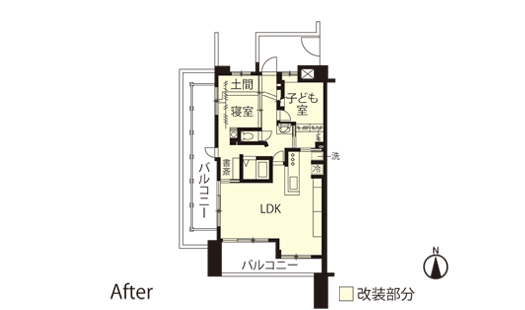 マンションリノベーション 改修後間取り図