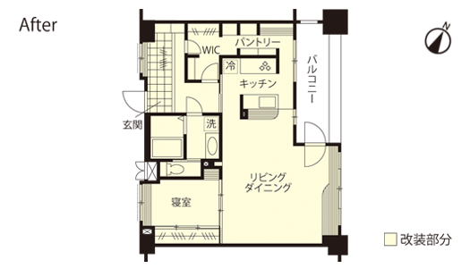 マンションリノベーション 改修後間取り図