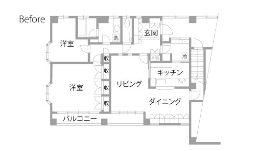 戸建てリノベーション　既存間取り図