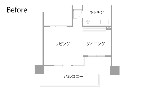 マンションリノベーション　既存間取り図