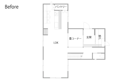 戸建てリノベーション　既存間取り図