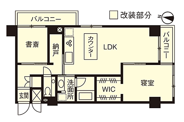 リフォーム・リノベーションの事例｜籠り部屋 間取りアフター