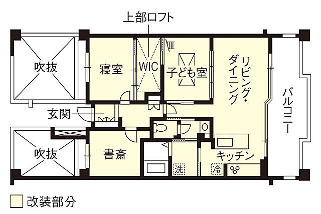 リフォーム・リノベーションの事例｜ウォークスルークロゼット 間取り