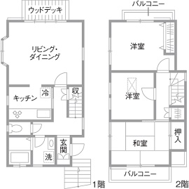 リノベのネタ帳｜戸建ての間取り　戸建リノベーション　Before間取り図