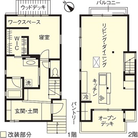 リノベのネタ帳｜戸建ての間取り　戸建リノベーション　After間取り図