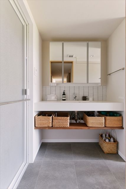雑誌掲載｜マンションリノベーション　洗面室
