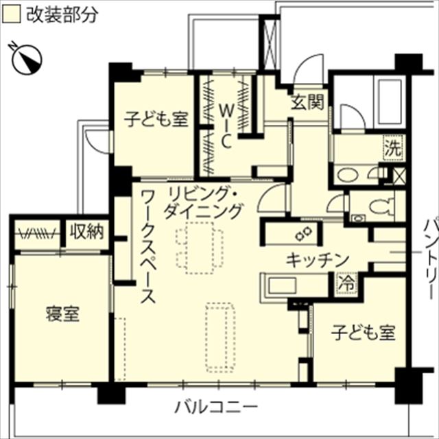 リノベーション施工事例｜ウォークスルークローゼット｜マンションリノベーション