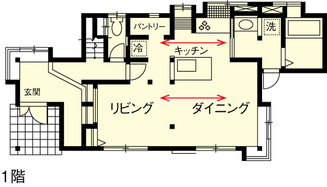 リノベのネタ帳｜回遊動線　間取り図　戸建てリノベーション