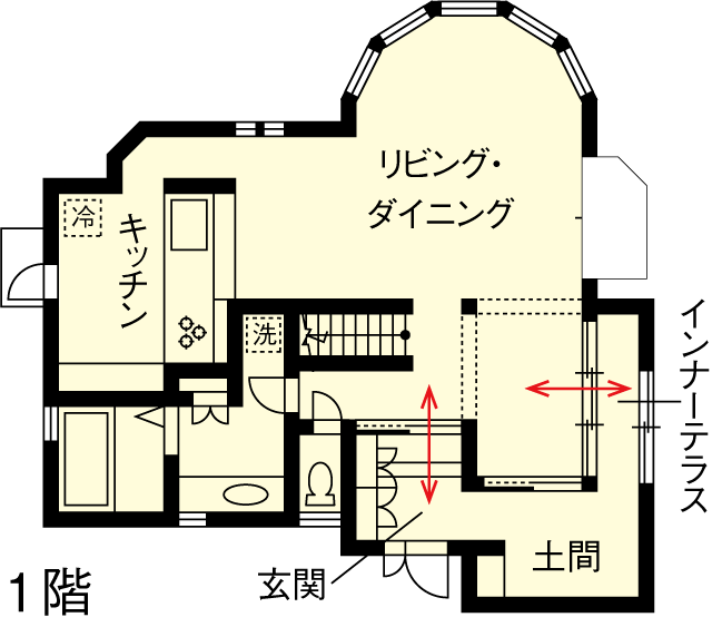 リノベのネタ帳｜回遊動線　間取り図　戸建てリノベーション