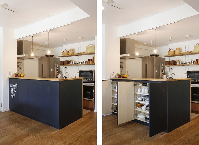 これは便利 キッチンをすっきりさせる収納方法５パターン ブログ リフォーム リノベーション 新築ならスタイル工房