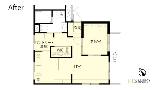 マンションリノベーション 改修後間取り図