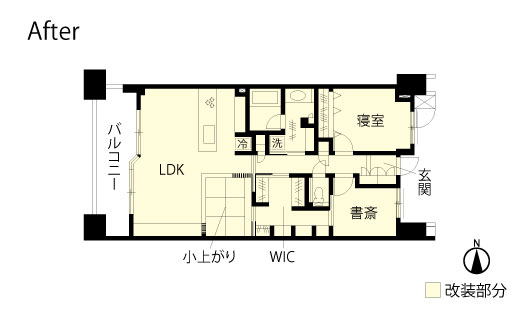 マンションリノベーション　改修後間取り図