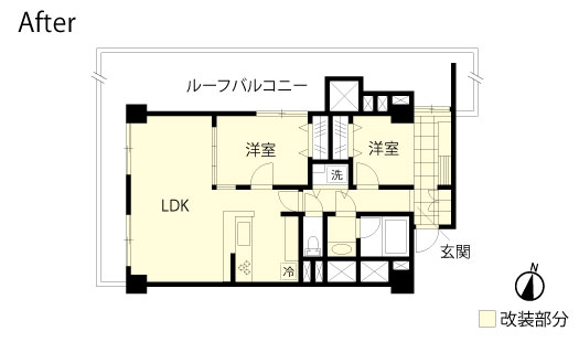 マンションリノベーション　改修後取り図