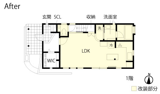 マンションリノベーション　改修後取り図