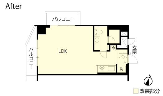 マンションリノベーション　改修後取り図