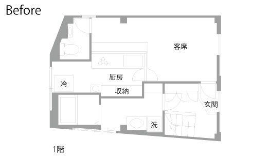戸建てリノベーション　既存間取り図