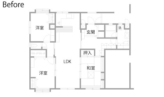 マンションリノベーション　既存間取り図
