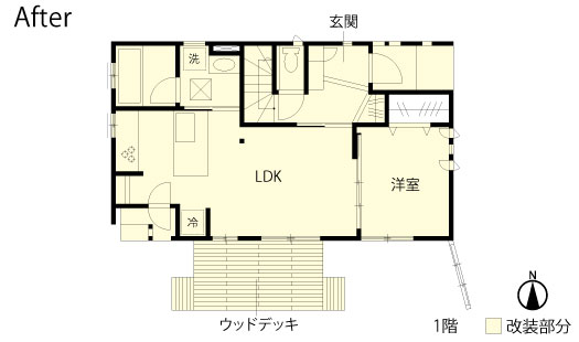 戸建リノベーション　改修後間取り図