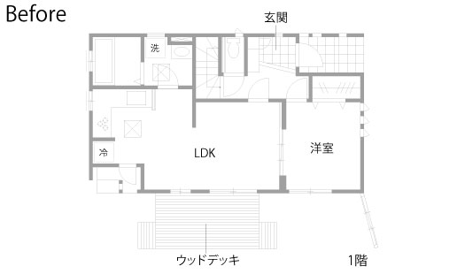 戸建リノベーション　既存間取り図
