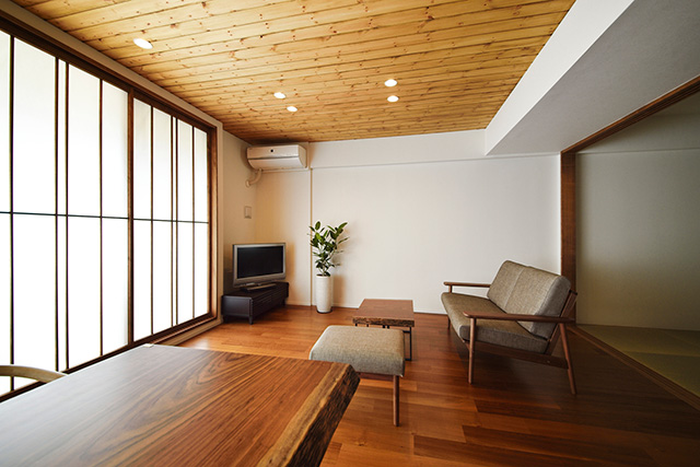 リフォーム・リノベーションの事例|和モダンなリビング